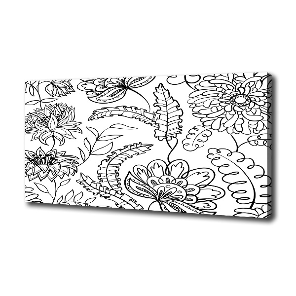 Cuadro canvas con impresión uv duradera horizontal Patrón floral