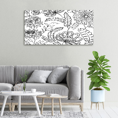 Cuadro canvas con impresión uv duradera horizontal Patrón floral