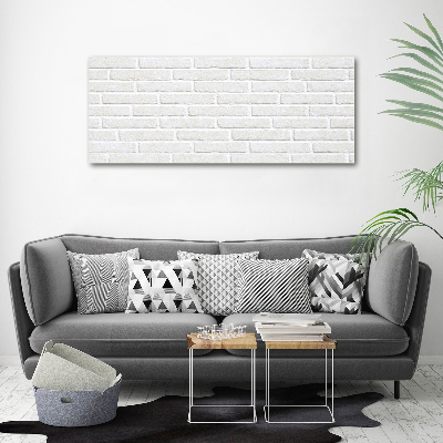 Cuadro canvas moderno de gran formato horizontal pared de ladrillos