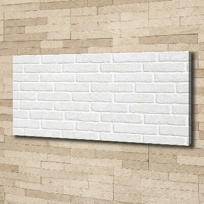 Cuadro canvas moderno de gran formato horizontal pared de ladrillos