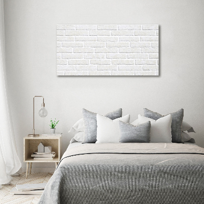 Cuadro canvas moderno de gran formato horizontal pared de ladrillos