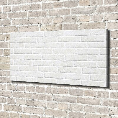 Cuadro canvas moderno de gran formato horizontal pared de ladrillos