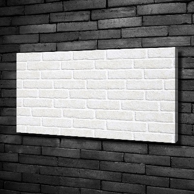 Cuadro canvas moderno de gran formato horizontal pared de ladrillos