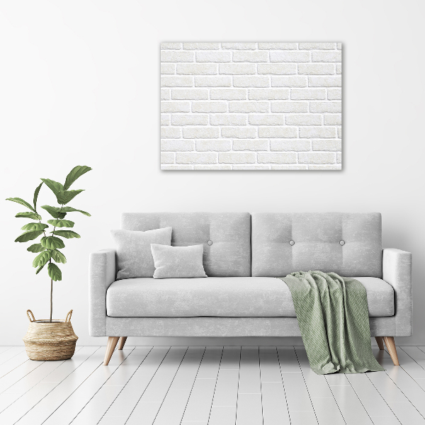 Cuadro canvas moderno de gran formato horizontal pared de ladrillos