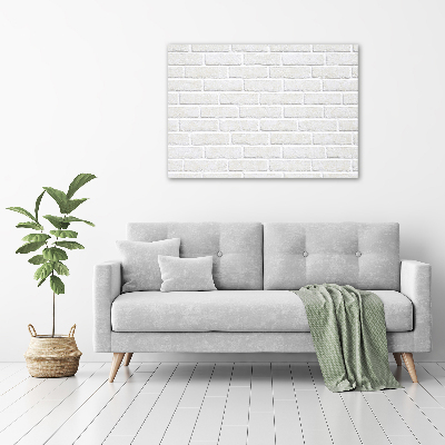 Cuadro canvas moderno de gran formato horizontal pared de ladrillos