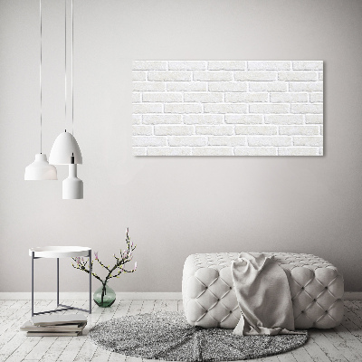 Cuadro canvas moderno de gran formato horizontal pared de ladrillos