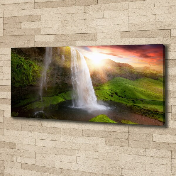 Cuadro canvas moderno de gran formato horizontal Cascada
