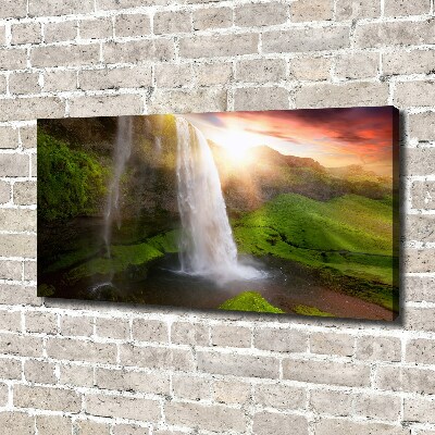 Cuadro canvas moderno de gran formato horizontal Cascada