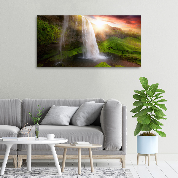 Cuadro canvas moderno de gran formato horizontal Cascada