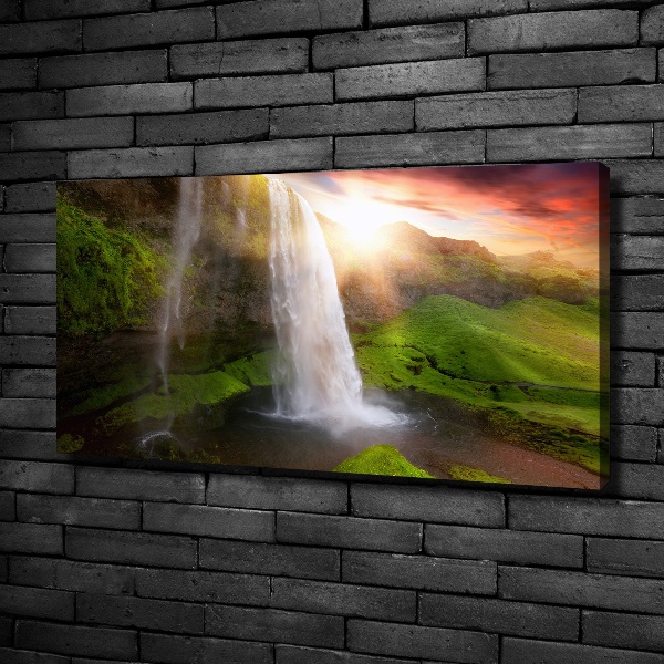 Cuadro canvas moderno de gran formato horizontal Cascada
