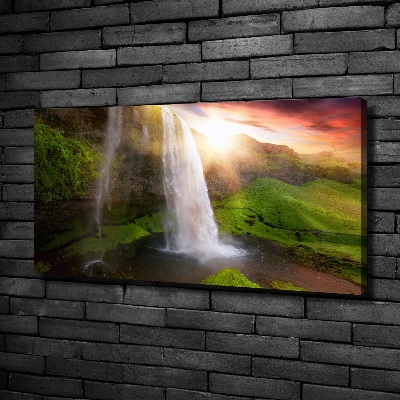 Cuadro canvas moderno de gran formato horizontal Cascada