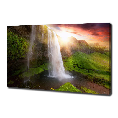 Cuadro canvas moderno de gran formato horizontal Cascada
