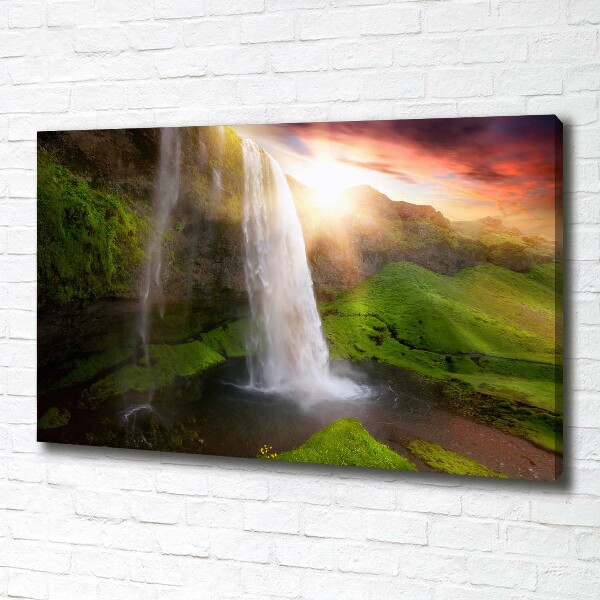 Cuadro canvas moderno de gran formato horizontal Cascada