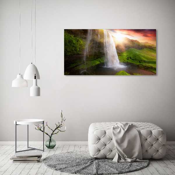 Cuadro canvas moderno de gran formato horizontal Cascada