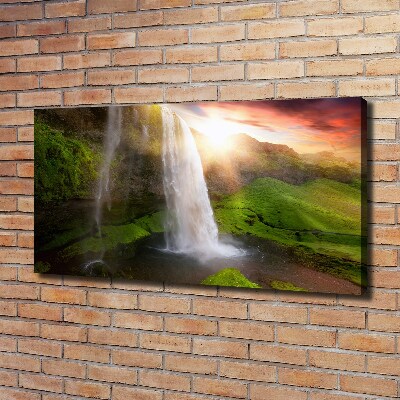 Cuadro canvas moderno de gran formato horizontal Cascada