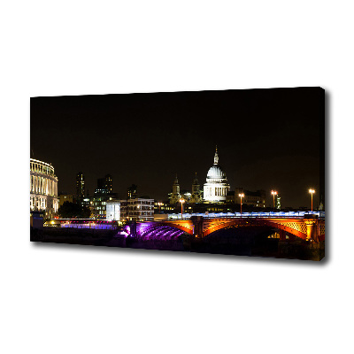 Cuadro canvas con impresión uv duradera horizontal El puente de noche