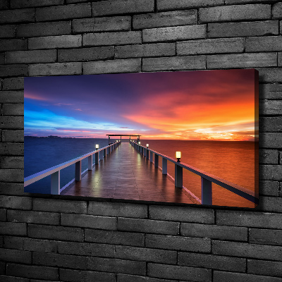 Foto en lienzo con acabado profesional horizontal Puente de madera