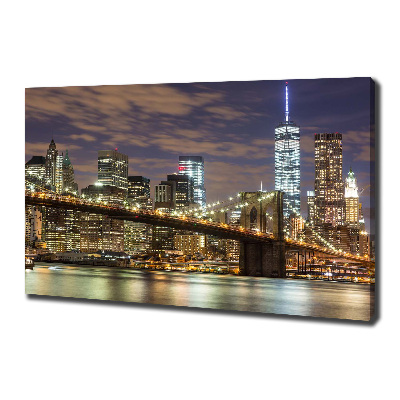 Fotocuadro en lienzo de alta calidad horizontal Puente de Brooklyn