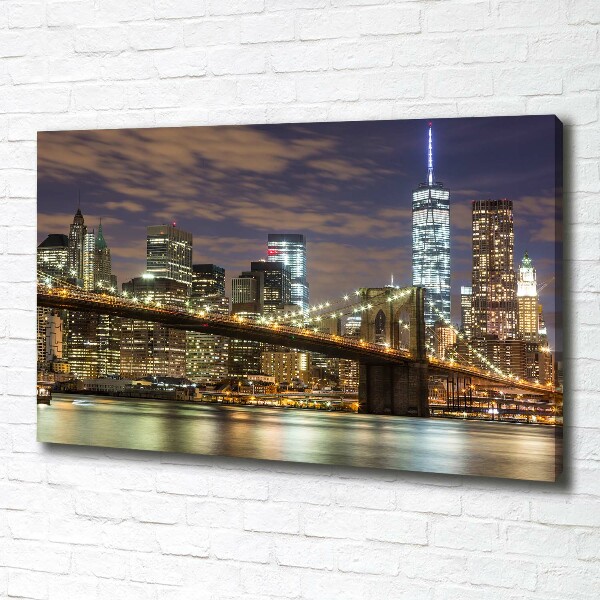 Fotocuadro en lienzo de alta calidad horizontal Puente de Brooklyn