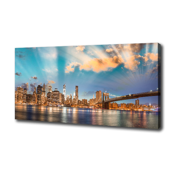 Cuadro canvas moderno de gran formato horizontal Puente de Brooklyn