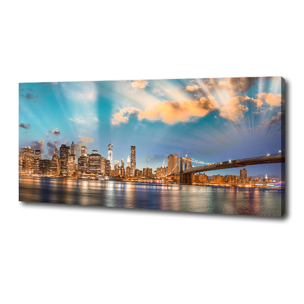 Cuadro canvas moderno de gran formato horizontal Puente de Brooklyn
