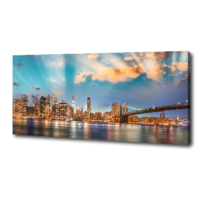 Cuadro canvas moderno de gran formato horizontal Puente de Brooklyn