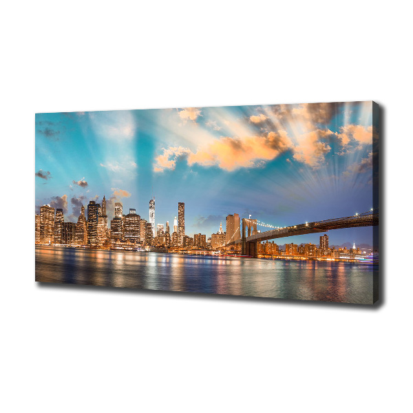 Cuadro canvas moderno de gran formato horizontal Puente de Brooklyn