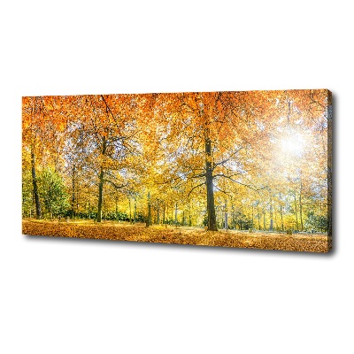 Cuadro canvas con impresión uv duradera horizontal Bosque en otoño