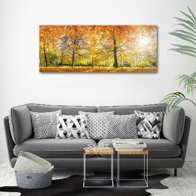 Cuadro canvas con impresión uv duradera horizontal Bosque en otoño