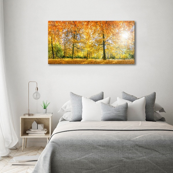Cuadro canvas con impresión uv duradera horizontal Bosque en otoño