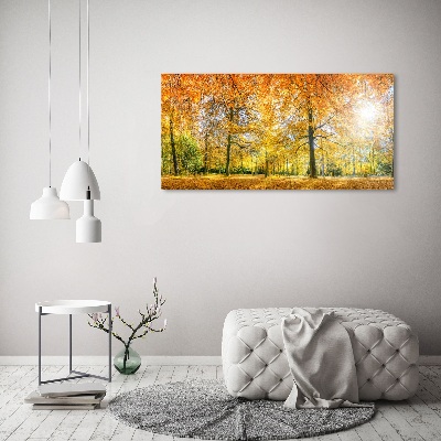 Cuadro canvas con impresión uv duradera horizontal Bosque en otoño