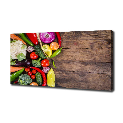 Cuadro canvas con impresión uv duradera horizontal Verduras