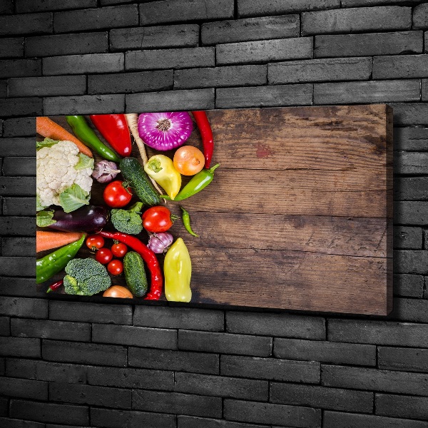 Cuadro canvas con impresión uv duradera horizontal Verduras