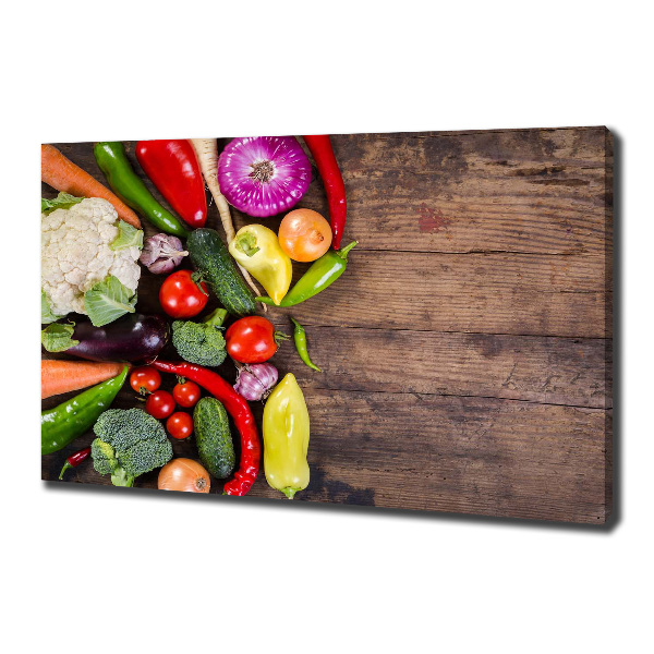 Cuadro canvas con impresión uv duradera horizontal Verduras