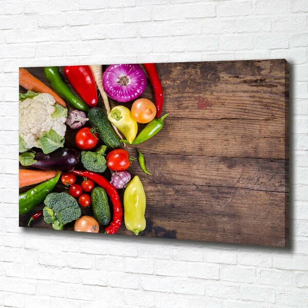 Cuadro canvas con impresión uv duradera horizontal Verduras