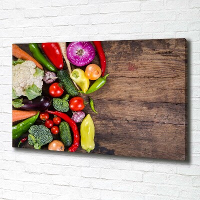 Cuadro canvas con impresión uv duradera horizontal Verduras