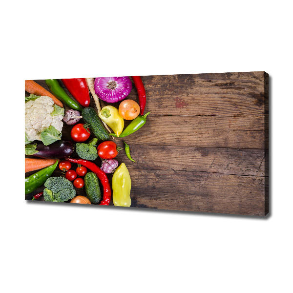 Cuadro canvas con impresión uv duradera horizontal Verduras