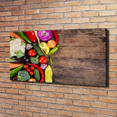 Cuadro canvas con impresión uv duradera horizontal Verduras