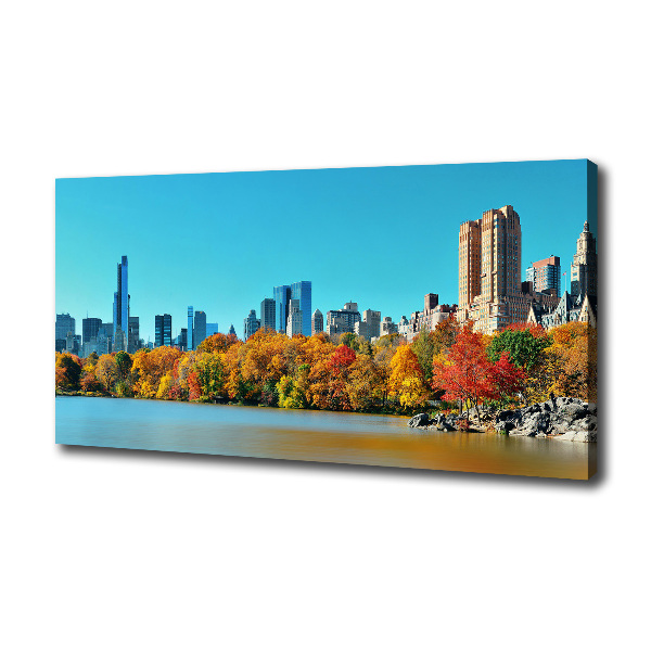 Fotocuadro en lienzo de alta calidad horizontal Nueva York en otoño