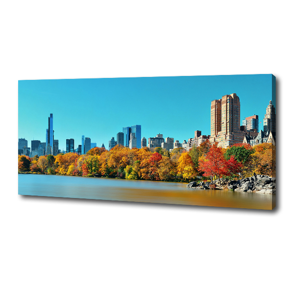 Fotocuadro en lienzo de alta calidad horizontal Nueva York en otoño