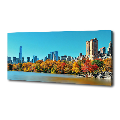 Fotocuadro en lienzo de alta calidad horizontal Nueva York en otoño