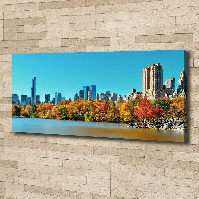 Fotocuadro en lienzo de alta calidad horizontal Nueva York en otoño