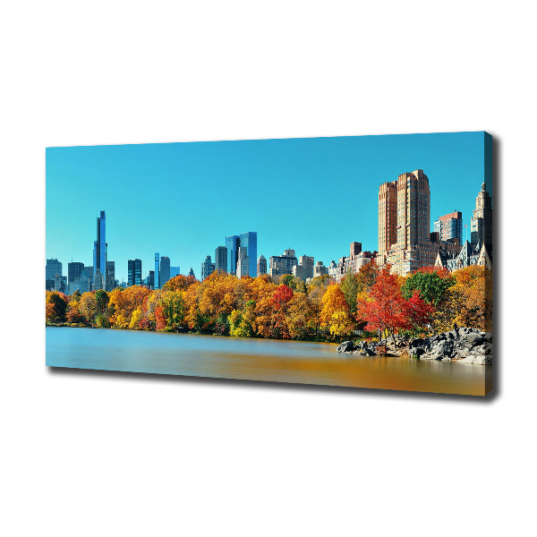 Fotocuadro en lienzo de alta calidad horizontal Nueva York en otoño