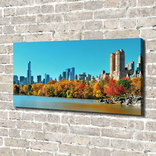 Fotocuadro en lienzo de alta calidad horizontal Nueva York en otoño