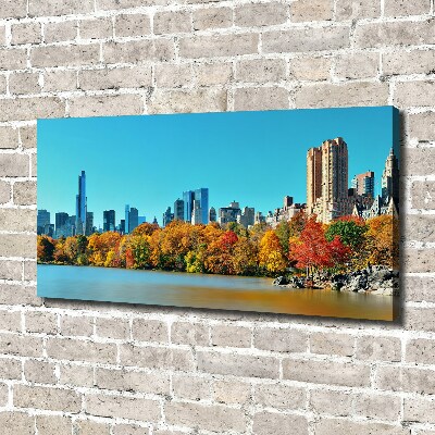 Fotocuadro en lienzo de alta calidad horizontal Nueva York en otoño