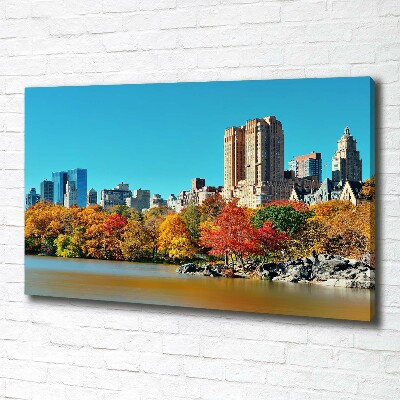Fotocuadro en lienzo de alta calidad horizontal Nueva York en otoño