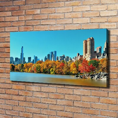 Fotocuadro en lienzo de alta calidad horizontal Nueva York en otoño
