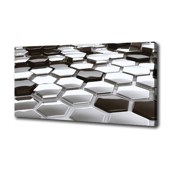Cuadro canvas moderno de gran formato horizontal Abstracción 3D