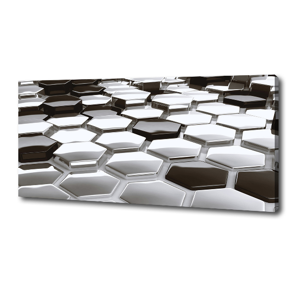 Cuadro canvas moderno de gran formato horizontal Abstracción 3D