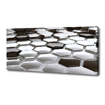 Cuadro canvas moderno de gran formato horizontal Abstracción 3D